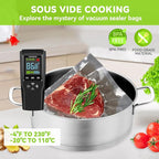 HytusCooking Vacuum Sealer Rolls, 3 Rolls 8" x 20', BPA-Free, Heavy Duty Multi-Layer Commercial Grade Food Storage Bags for Sous Vide & Meal Prep, Custom Sizes