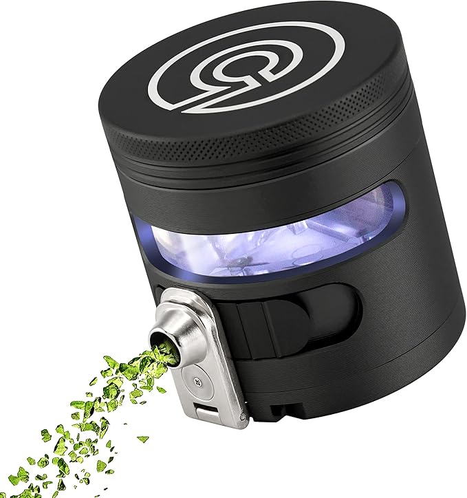 Cloudious9 - Tectonic9 Manual Grinder Automatic Dispenser Large 2.5" Aluminum Alloy (Black), For Home & Kitchen Only