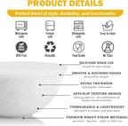 Wheat Straw Bowls Set 40 OZ, Unbreakable Bowls with Dust-Proof Lids Set of 4, Microwave & Dishwasher Safe, Alternative Reusable Plastic Bowl for Cereal, Soup, Salad and Ramen, White