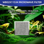 WB02X11534 Filter Replacement For G.E Microwave Oven Aluminum Grease Filter 6-3/8 x 6-3/4 x 3/32 In 2-Pack