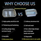 Aluminum foil baking Pans Heavy Duty 2LB Small foil pan 8.5"×6" 20pack Disposable, For Microwave & Oven Safe Cooking