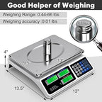 Goplus 66 LB Deli Scale Price Computing Commercial Food Produce Electronic Counting Weight (Silver)