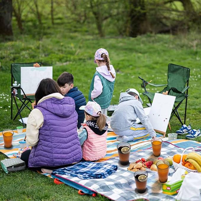 Acrylic Clear Highball Plastic Cups | Plastic Reusable Tumblers 22oz (Set of 6) | Stackable | BPA-free Tumblers | Shatterproof | Top-rack Dishwasher Safe