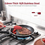 600ºF Heat Resistant Kitchen Tongs: U-Taste 9+12 inch Silicone Cooking Tong Set with Firm Sealed Non Stick Rubber Tips and Silicon Coated 18/8 Stainless Steel Handle for Serving Grilling Salad(Red)