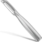 I-Type Vegetable Peeler, Silver Chrome Finish, 304 Stainless Steel Blade, Ultra Sharp Potato Peeler for Apples, Carrots, Heavy Duty Kitchen Peeler