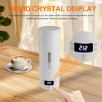 Travel Tea Kettle（110V）, Portable Electric Kettle, 316 Stainless Steel Premium Liner, 4-speed Temperature Adjustment with Auto Shut-off and Boil-Off Protection,White.