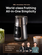 Dreo Milk Frother [Upgraded], All-in-1 Electric Foam Maker for Coffee, 15oz/450ml Automatic Foam Frother for Latte Art-level Microfoam, 30+ Drinks, Easy to Clean, Dishwasher Safe, LED display