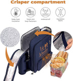 24L Insulated Picnic Basket Leak Proof Picnic Backpack for 2, Blue Camping Gifts, Cool Bridal Shower Gifts for Bride and Groom, Mr and Mrs, Anniversary Engagement Wedding for Newly Engaged Couples