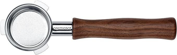 Normcore 54mm Bottomless Portafilter, Naked Portafilter Fits Breville Sage Barista Express Machines, 18g Filter Basket Included, Genuine American Walnut Handle
