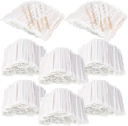 3000 Pcs Individually Wrapped Wooden Coffee Stirrers, Disposable Coffee Stir Sticks Round End Sticks Bulk Wood Stirrers for Cocktail Hot Drinks Restaurant Bar Home Office (7.5 Inch)