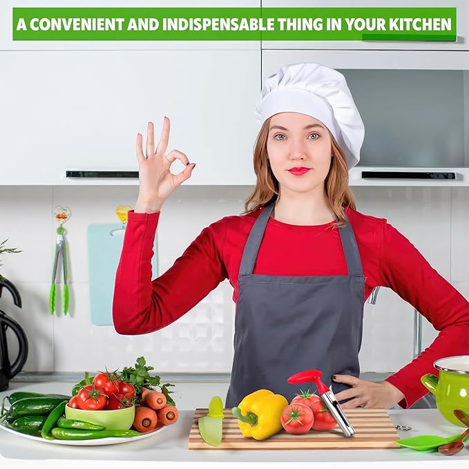 Apple Corer Tool – Stainless Steel Apple Core Remover with Durable Plastic Handle – Comfortable Grip, Easy to Use, Dishwasher Safe & Long-Lasting | Works for Apples, Pears, Tomatoes, Peppers & More