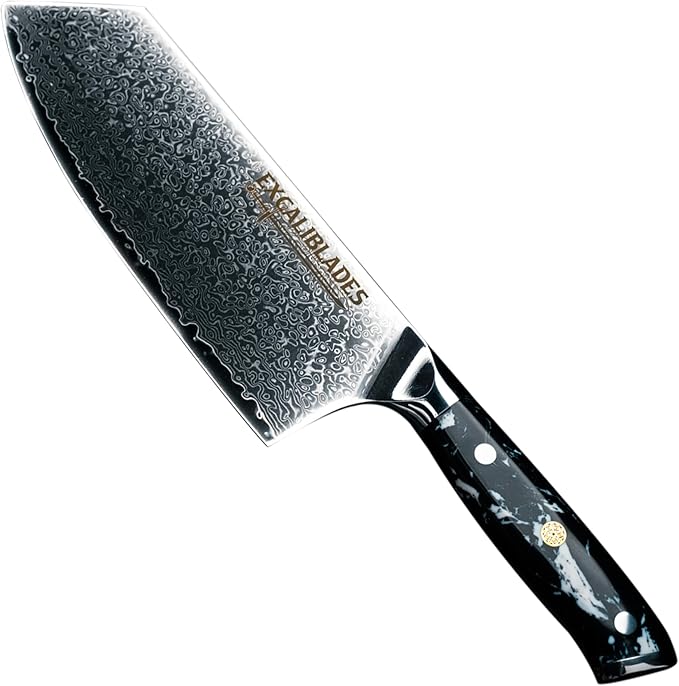 Cleaver Knife 7 Inch – VG-10 Damascus Stainless Steel, Razor Sharp, Full Tang, Ergonomic G10 Handle – Heavy Duty Kitchen Knife for Meat, Bone, Vegetables, BBQ – Durable, Rust-Resistant