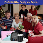 VOBAGA Coffee Mug Warmer with 15oz Mug Set, Electric Coffee Cup Warmer with Three Temperature Settings for Home Office Desk, Smart Coffee Warmer with Auto Shut Off for Cocoa Tea Candles Coffee Gift