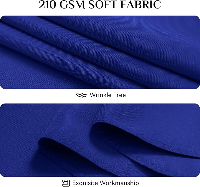 Softalker Rectangle Tablecloth, Waterproof & Stain Resistant Table Cloths Wrinkle Free Fabric Washable 210GSM Polyester Table Cover for Dining/Party/Outdoor - 54 x 78 inch,Royal Blue