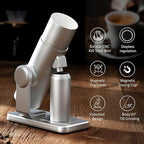 Electric Espresso Grinder, Coffee Bean Grinder for Home Use, Burr Coffee Grinder with 38MM 6-Star CNC Conical Burr and Magnetic Lid & Dosing Cup, Stepless Adjustment