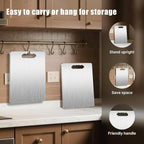 Titanium Cutting Board, 100% Pure Titanium Cutting Boards for Kitchen, Double-sided Food Grade Cutting Boards Non Toxic, Chopping Board Dishwasher Safe for Cutting Meat Vegetable Fruit(12L*8W)