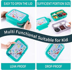 Leak-Proof, 8-Compartment Bento-Style Kids Lunch Box - Ideal Portion Sizes for Ages 6+, Durale, Drop-Proof, Dishwasher Safe, & Made with BPA-Free Materials(Green)
