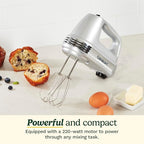 Cuisinart HM-90BCS Power Advantage Plus 9-Speed Handheld Mixer with Storage Case, Brushed Chrome