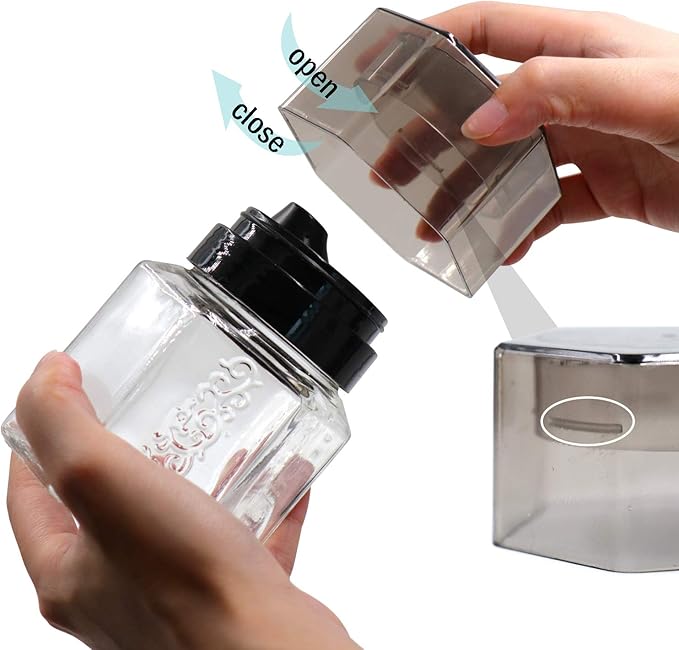 TOSSOW Glass Honey dispenser Oil Bottle Leakproof Condiment Container Oil Vinegar Cruet with Pourers and Funnel Olive Oil Carafe Decanter Non-Drip Spout for Kitchen Cooking 350ml/12oz Black