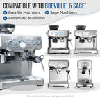 Breville Compatible Descaling Solution. 2 Bottles of Descaler Solution. Descaling Kit Removes Limescale For Hotter Coffee. 4 Uses Descaler For Breville Coffee Machines.