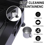 26 inch Tabletop Griddle with Ceramic Coated Cast Iron Plate, 3 Burners Flat Top pan, 28650 BTU Portable Propane Gas BBQ Grill Teppanyaki for Kitchen Outdoor Cooking Barbecue Camping (Griddle)