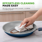 NutriChef Professional 20 Pc Kitchen Set in Navy Blue - Durable Non-Stick Pots and Pans with Bakeware, Compatible with Any Cooktop, Easy Clean