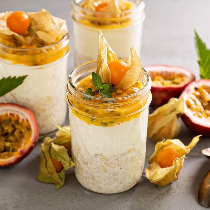 DHSBTLS Glass Regular Mouth Mason Jars, 15 Pack 8 oz Glass Canning Jars with Silver Aluminum Lids and Bands, Airtight Jars for Food Storage, Canning, Overnight Oats, Fermenting, Pickling, Decor