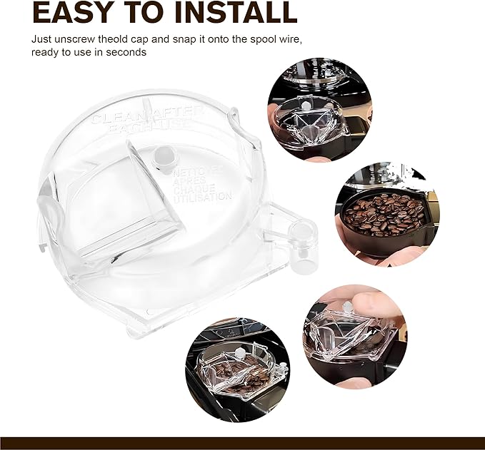 DGB-500GLID Clear Grinder Lid Replacement for Cuisinart Coffee Maker Parts & Accessories, Compatible with Coffee Grinder Replacement Parts Models DGB-500,DGB-500BK,DGB-600,DGB-625,DGB-650,DGB-600BCC