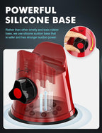 Rotary Cheese Grater with Handle - 3 in 1 Cheese Shredder Rotary Grater Stainless Steel Handheld, Vegetable Slicer for Fruit, Cheese, Nuts(Red)