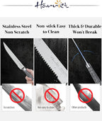 harriet Steak Knives Set of 8, 4.5" Serrated Steak Knives, Full Tang Premium Stainless Steel Steak Knives Set with Gift Box, Dinner Knives, Marble Pattern Handle