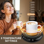 Coffee Mug Warmer, White Elephant Gifts for Adults, Electric Cup Warmer for Desk, Candle Warmer Plate 8-Temp Setting & 1-12H Timer, Stocking Stuffer for Women Men