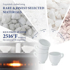 Minh Long 4 OZ Porcelain Espresso Cups Set of 2, Mini Coffee Mugs, Demitasse Cups, Espresso Mugs, Designed for Double Shots of Espresso, Lungo and Tea, Perfect for Coffee Machine and Maker - White