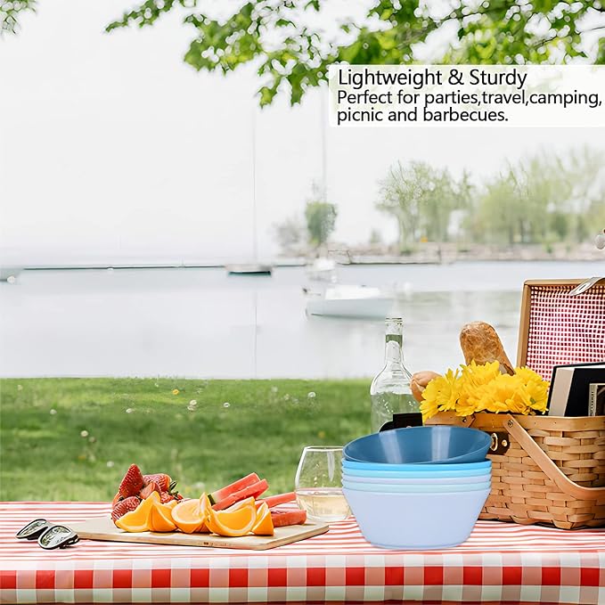 50 Oz Large Cereal Bowls, Unbreakable Wheat Fiber Salad Bowl Sturdy and Stackable Salad Serving Bowls Set, BPA-Free Microwave/Dishwasher Safe, Lightweight for Oatmeal, Snacks, Oatmeal, Snacks