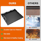 DELSbbq 6787 Full-Size Grill Griddle Insert for Weber Spirit 300 Series Gas Grills, Non-Stick Flat Top Griddle Replacement for Weber Spirit I & II 300 Series E-310 E-320 S-310 S-320 Series