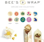 Bee's Wrap Vegan Beeswax Wraps for Food - Vegan Herb Garden 3 Pack (S, M, L) Made in USA Reusable & Organic Food Wraps, Sandwich Wrap & Bowl Covers - Eco Alternative to Aluminum Foil & Plastic Wrap