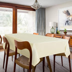 sancua 2 Pack Beige Tablecloth 60 x 102 Inch, Rectangle 6 Feet Table Cloth - Stain and Wrinkle Resistant Washable Polyester Table Cover for Dining Tables, Buffet Parties and Camping