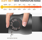 Sunvivi Electric Fondue Pot Set for Melting Chocolate Cheese, 3 Quart Fondue Set with Adjustable Temperature Control and 8 Color-Coded Forks, 1000W Non-Stick Fondue Maker for Dessert, Oil and Broth