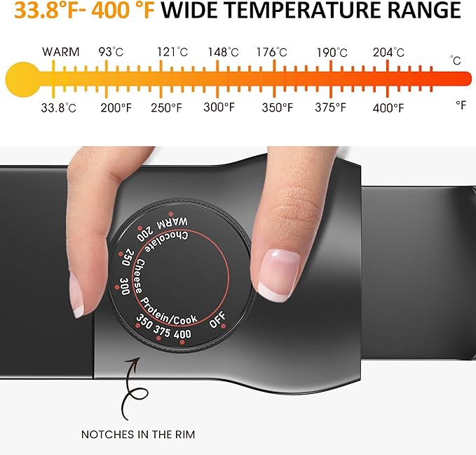 Sunvivi Electric Fondue Pot Set for Melting Chocolate Cheese, 3 Quart Fondue Set with Adjustable Temperature Control and 8 Color-Coded Forks, 1000W Non-Stick Fondue Maker for Dessert, Oil and Broth