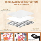 Tropical Palm Pot Holder Set of 2,Flamingo Watercolor Kitchen Heat Resistant Potholder for Women Men BBQ Cooking Baking