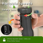 Cordless Immersion Hand Blender, 5-in-1 Variable Speed blender handheld,Rechargeable with 2000mAh Battery, BPA-Free & Dishwasher-Safe Accessories:700ml Beaker,Chopper,Whisk & Milk Frother,Black