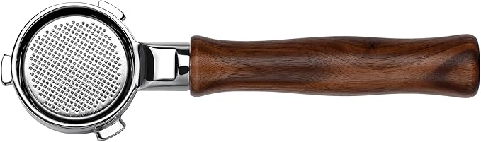 Normcore 51mm Bottomless Portafilter for DeLonghi La Specialista, 3-Ear Naked Espresso Tool with Walnut Handle for EC9155 9335 9355 9665 EC9335, 23-25g Barista Basket Included