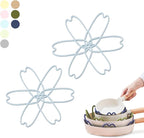 iPROTECT - Stack Expert | Multi-Purpose BPA-Free Silicone Pans & Pots Protector. Set of 2. Trivets for All Cookware Sizes, Protects Coating & Scratches, Dishwasher Safe (Sky Blue, S)