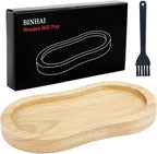 Salt and Pepper Wooden Mill Rest, Wood Colours Pepper Grinder Tray, Work Surface and Dining Table Protector (Pepper Mill not Included)