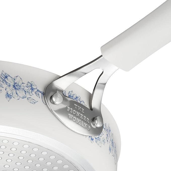 Pioneeer Woman 12-Piece Aluminum Ceramic Cookware Set - Nonstick Pots & Pans for Effortless Cooking