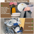 Stainless Steel Burger Press, 6.3" NonStick Hamburger Smasher Tool & Grill Press, 1.32lbs Grill Press with Wood Handle for Blackstone Camp Chef Pitboss Weber Griddle Grills(Round)