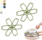 iPROTECT - Stack Expert | Multi-Purpose BPA-Free Silicone Pans & Pots Protector. Set of 2. Trivets for All Cookware Sizes, Protects Coating & Scratches, Dishwasher Safe (Matcha Green, S)