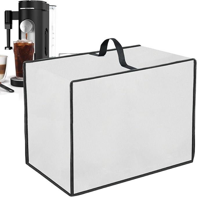 Coffee Maker Dust Cover for Ninja Pod & Grounds Specialty Single-Serve Coffee Maker PB051/PB051GB/PB051SG/PB051ST, Heavy Duty Waterproof Coffee Machine Protective Cover Case (Silver)
