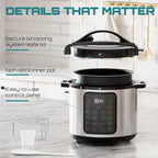 OLIXIS Electric Pressure Cooker 8 Quart Stainless Steel Multi Cooker Electric for Pressure 16-in-1 Rice, Steamer, Yogurt Maker, Slow Cook,Meat Stew, Cake, Saute, Multigrain