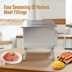 CMI Commercial Stainless Steel Manual Meat Mixers with lid,16Lb/10L Fixed Tank,(Mixing Maximum 15Lb for Meat),Sausage Mixer Machine Meat Processing Equipment