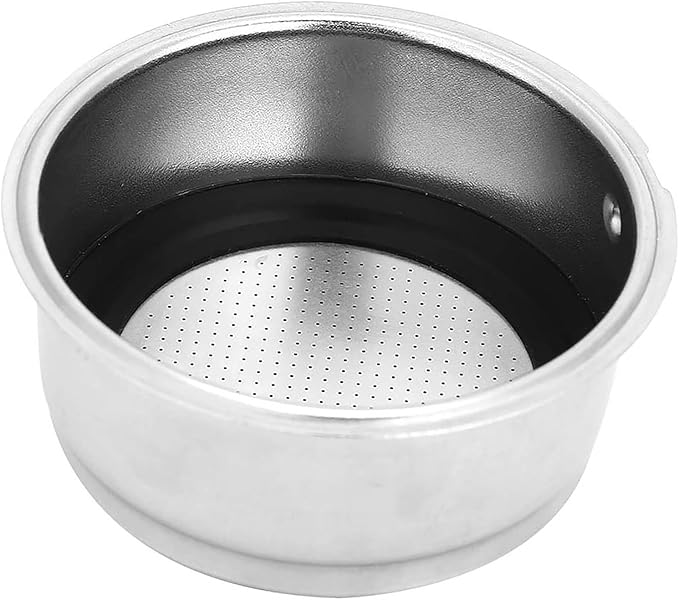 51mm Portafilter Basket, Double Cup Reusable Portafilter Filter Basket, Stainless Steel Detachable Coffee Machines Filter Accessories for Home Office, Height 31mm